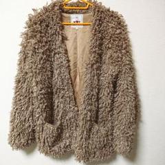 w♡c ダブルシー バンビファーコート 新品 若槻千夏 耳フード しっぽ 茶 毛 WC✨バンビファーコート 新品 若槻千夏 耳フード しっぽ