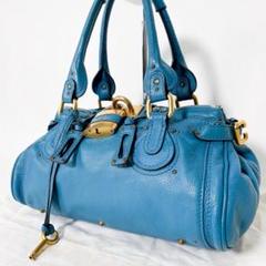 美品 Chloe クロエ パディントン ターコイズブルー ハンドバッグ y2k 美品 Chloe クロエ パディントン ターコイズブルー ハンドバッグ