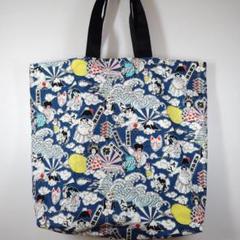 ハンドメイド　大きめトートバッグ　エコバック　日本伝統