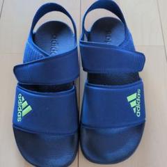 adidas ブルー サンダル ベルクロ