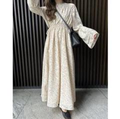 【数量は多】 完売】acka フラワードレスワンピース 花柄 ロングワンピ マキシ ワンピース