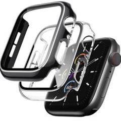 AppleWatchケース2枚入 44mm, ブラック＋クリア