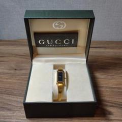 値下げ済　GUCCI グッチ 1500 ゴールド スクエア バングルウォッチ GUCCI 1500L Gold Bracelet & Black Dial Women's Quartz Watch
