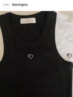 the virgins ザヴァージンズ ハートロゴタンクトップ lingerie shape tank top | the Virgins