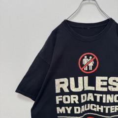 US古着 ノーブランド Tシャツ デートのルール ヴィンテージ 黒 ビッグサイズ