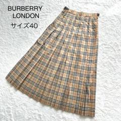 バーバリーロンドン スカート ノバチェック プリーツ ベルト コットン100% 美品】バーバリーロンドン巻きスカート プリーツ ノバチェック