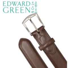 EDWARD GREEN ベルト ブラウン EDWARD GREEN】エドワードグリーン 旧ロゴ 88 パンチドキャップ
