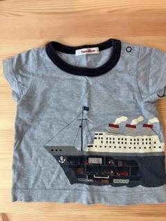 familiar 船プリント Tシャツ 80
