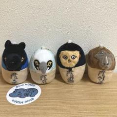 2025古代エジプト展　カノプス壺指人形　刺繍缶バッジ　新品未開封　全種類セット 古代エジプト展 カノプス壺指人形4個セット お土産 グッズ
