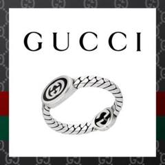 ○★新品未使用 GUCCI オーバル インターロッキングG スリムシルバーリング
