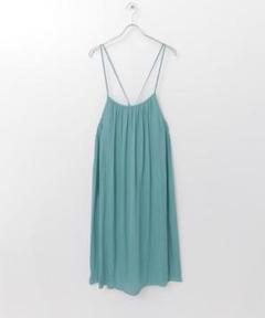 【美品】アーバンリサーチ ギャザーキャミワンピ サックス