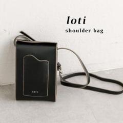 loti 黒　ビーンズポケットショルダー　スマホバッグ　ショルダーバッグ