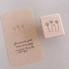 消しゴムはんこ　シンプル繊細なお花はんこのサムネイル
