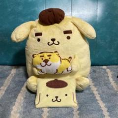 ポムポムプリン　しばんばん　コラボぬいぐるみ　＋　ポケットティッシュケース