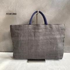 中川政七商店 定価1.1万 リネン トートバッグ 麻 グレー 真田紐