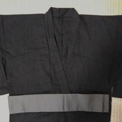 【百貨店購入◆高級紳士浴衣】綿素材◆帯セット◆希少サイズ3L◆大きいサイズ◆黒