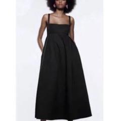 ZARA ミディボリュームワンピース　S