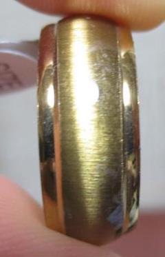 メンズ べっ甲リング ゴールドカラー 19号