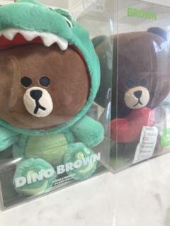 ＋LINE FRIENDS コスチュームヘッドカバー BROWN 2体セット