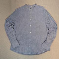 Bershka（ベルシュカ）ストライプ バンドカラー 長袖シャツ