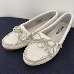 お値下げ！　【美品】ミネトンカ 白 モカシン 楽天市場】ミネトンカ モカシン フラットシューズ モカシン
