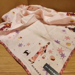 【新品・未使用】バーバリー ハンカチ レア　女の子 浴衣柄 BURBERRY - BURBERRY ハンカチ 女の子浴衣 夏祭りノバチェック