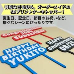 オーダーメイドケーキトッパー・カラー選択可のサムネイル