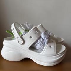 crocs クロックス サイプラス ホワイト サンダル W9 (25cm) Crocs サイプラス4 白w7 24cm 白 ヒールサンダル クロックス