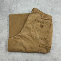 カーハート　ダックペインターパンツ　極太　ワイド　ダック地　古着　ブラウン