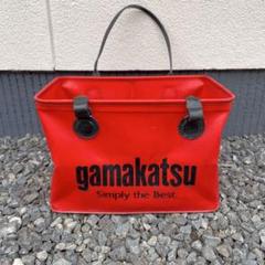 gamakatsu がまかつ バッカン 赤 レッド 水汲み 持ち手付き 破れ有のサムネイル