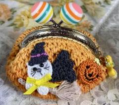 ハロウィンモチーフがま口財布