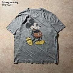 Disneyミッキー半袖Tシャツ古着CBOY杢グレー美品unisex掠れ当時物