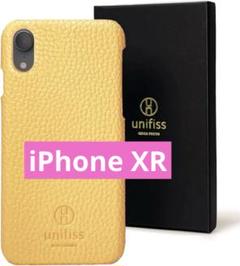 iPhone XRスマホケースイエロー 高級感 薄型