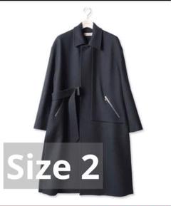 CULLNI 2019AW タイロッケンステンカラーコート　サイズ　2 XL 黒 CULLNI 2019AW タイロッケンステンカラーコートサイズ2 XL 黒