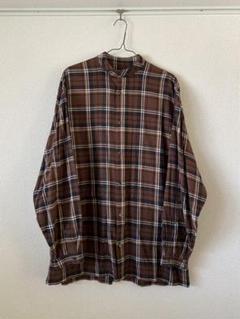 E.Tautz collarless lineman shirt チェック 美品のサムネイル