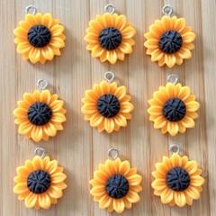 ひまわり 向日葵 小 ハンドメイド 素材 パーツ チャーム