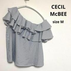 【CECIL McBEE】セシルマクビー(M) シャツ　ストライプ　ノースリーブ