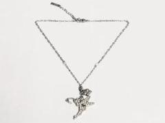 Christian Dior ネックレス 三日月 シルバー CD 半楕円