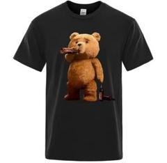 新品　クマ　Ted ビール　Tシャツ　パロディ　黒　XL