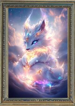 開運エネルギー絵画 開運パワー画波動絵画＊エネルギー鳳凰降臨 奇跡の宇宙飛翔 虹羽 金