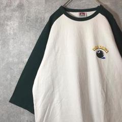 BEN DAVIS ベンデイビス 8ボール ラグラン Tシャツ 深緑 白 古着