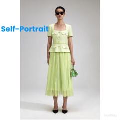 ❇️Selfportrait正規25新セルフポートレートパープルニットワンピース Self Portrait セルフポートレイト ならインポートワンピース