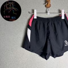 ✮ショートパンツ　アシックス　黒×白×ピンク　日本製　マラソン　スポーツ　M✮