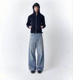 パンツ VUJA DE STEVE DISTRESSED SELVEDGE JEANS STEVE DISTRESSED STRAIGHT-LEG JEANS IN WASHED BLUE – VUJA DÉ