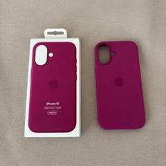 iPhone 16 シリコンケース フクシア