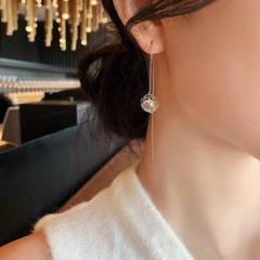 贈り物にも♡　S925　ロング　ピアス　ゴールド　フリンジ　フォーマル　上品