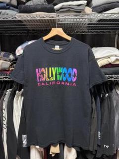 【即発】HOLLYWOOD　半袖　Tシャツ　L　黒　プリントT　OP256