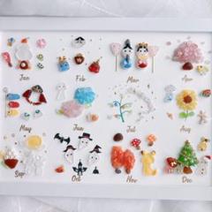 シーグラスアート　♡ひなまつり♡　うさねこver.　２Ｌサイズ程 シーグラスアート ♡ひなまつり♡ うさねこver. 2Lサイズ程