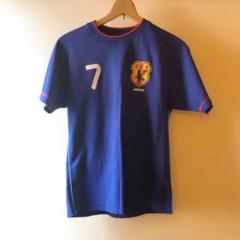 【美品】キッズ用 日本代表 オフィシャルプレイヤーズTシャツ No.7 中田英寿