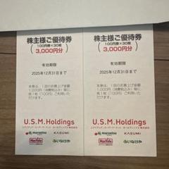 USMH株主優待券 33000円分＆ポケカ1枚 ユナイテッドスーパー USMH 株主優待券 3,000円分×2 - メルカリ